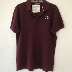 Aeropostale maroon polo shirt- size M